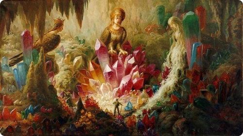 «Красота Камня». 1994 г. Холст, масло. Птицы : Сирин, Гамаюн, Алконост «Красота Камня». 1994 г. Холст, масло. Птицы : Сирин, Гамаюн, Алконост